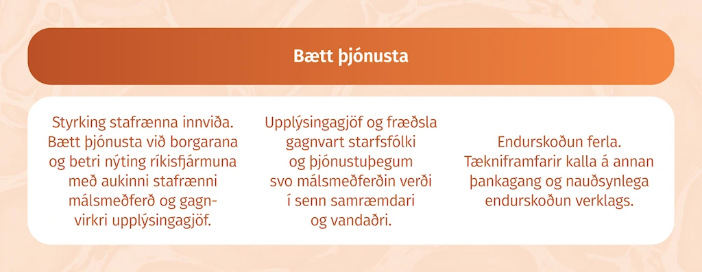 Bætt þjónusta
