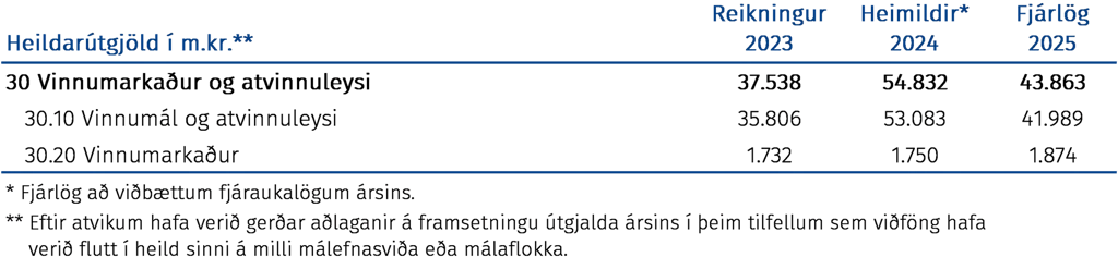 Heildarútgjöld