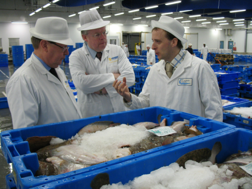 Sverrir Einar K Magnus á fiskmarkaðnum í Hull